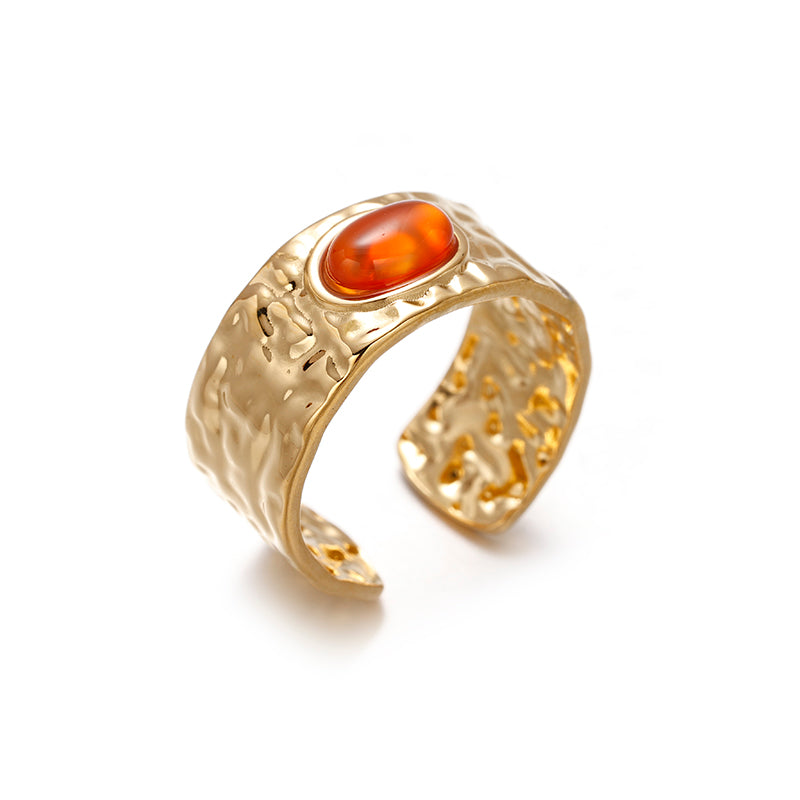 Agate Flame Ring