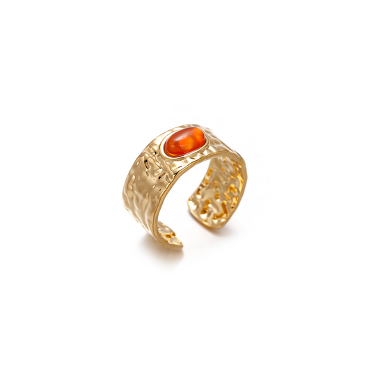 Agate Flame Ring