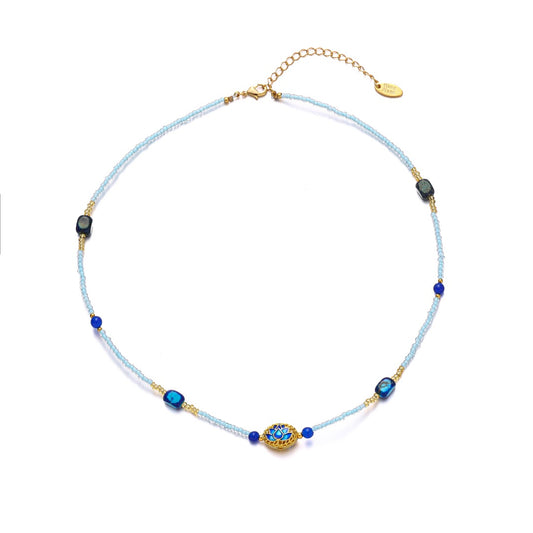 Blue Lotus Necklace