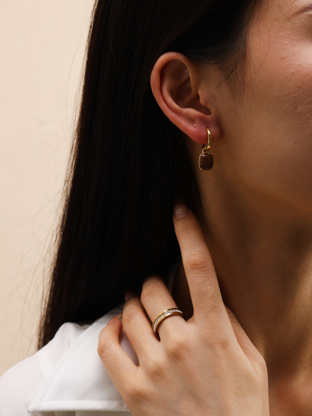 Caramel Cube Earrings