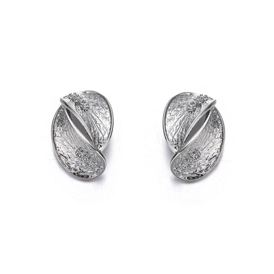 Double Silver Leaf Earrings