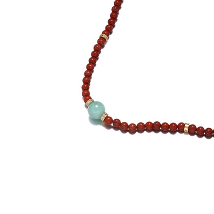 Hello Red Agate Necklace