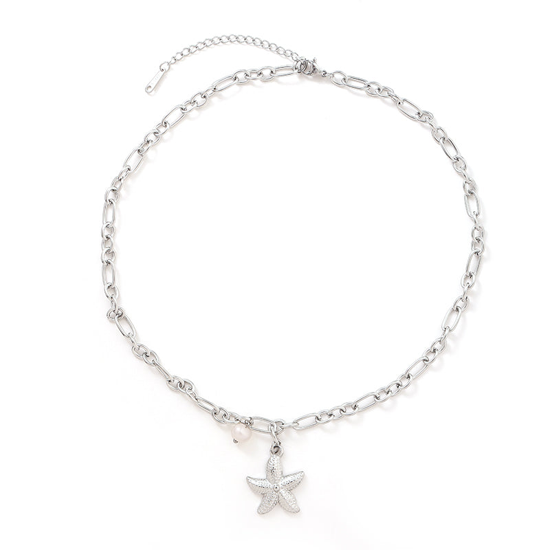 Holy Silver Starfish Necklace