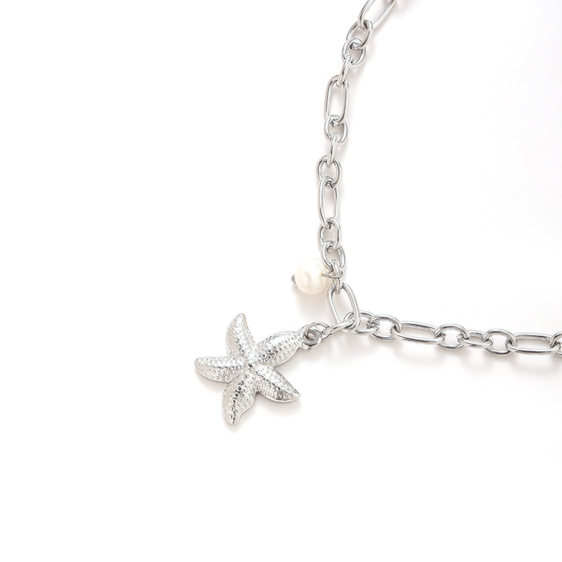 Holy Silver Starfish Necklace