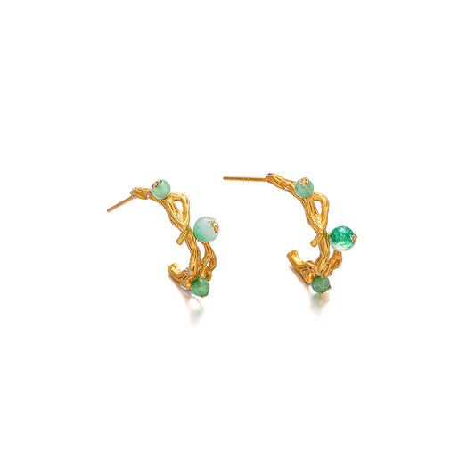 Jade Branch Earrings