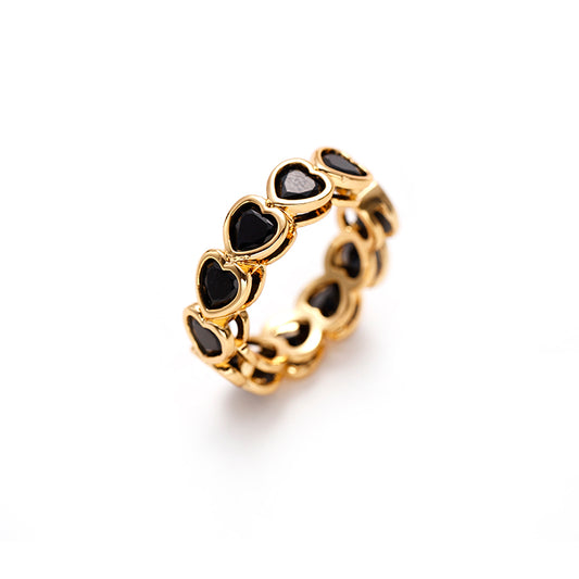 Midnight Heart Ring