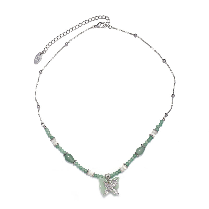 Emerald Butterfly Necklace