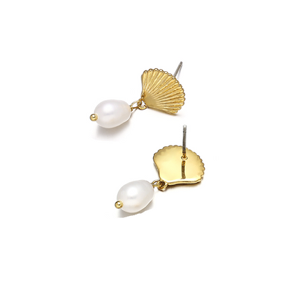 Shell Pearl Earrings